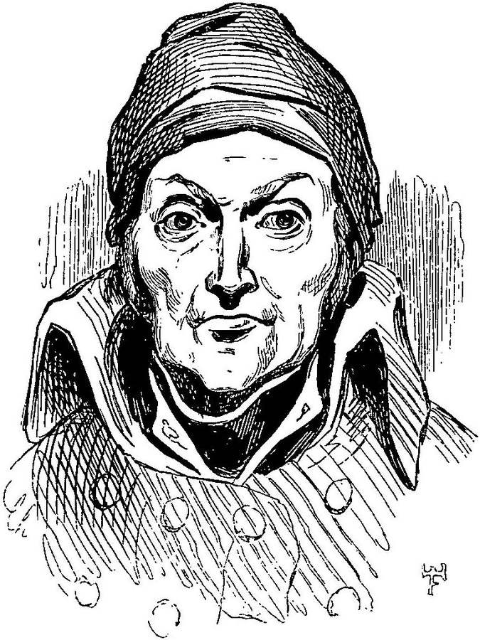 Engraved portrait of an elderly Nicolas Appert in a cap and coat